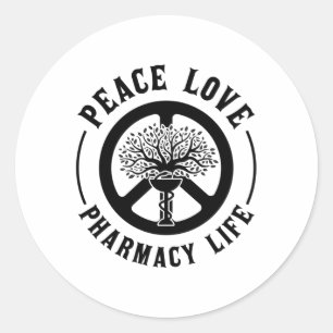 Pharmaceuticals die werkzaam zijn op het gebied va ronde sticker
