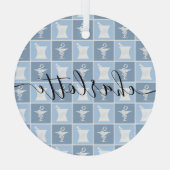 Pharmaceuticals op maat | Farmaceutische technolog Glas Ornament (Achterkant)