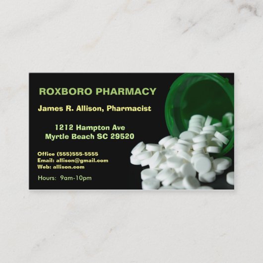 Pharmacie Meds Carte de visite (Devant)