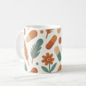Pharmacie personnalisée Mug Boho Daisy Feathy (Devant gauche)
