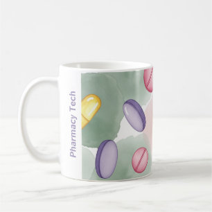 Pharmacie personnalisée Mug Gris rose violet pilul