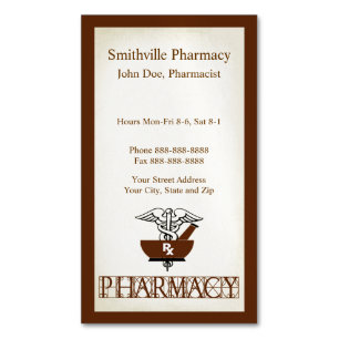 Pharmacien Carte de visite magnétique