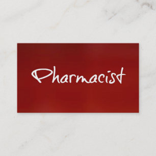 Pharmacien Carte de visite rouge