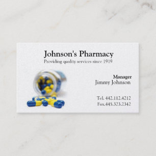 Pharmacien de carte de visite de pharmacie