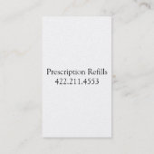 Pharmacien de carte de visite de pharmacie (Dos)