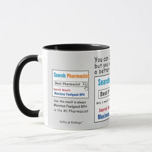Pharmacien Drôle meilleure recherche Mug (Gauche)