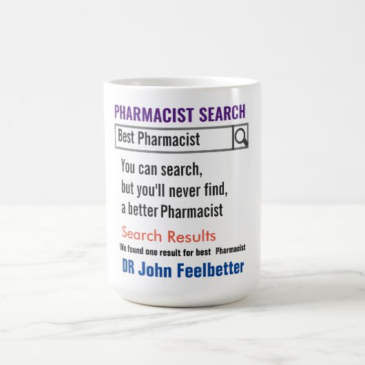 Pharmacien Funny Search Cadeau Mug (Centre)