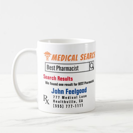 Pharmacien Funny Search Cadeau Mug (Gauche)