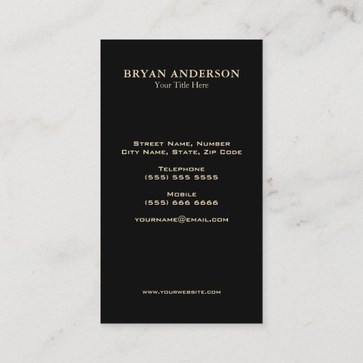 Pharmacist - Bowl of Hygeia Symbol Faux Gold Foil Visitekaartje (Achterkant)