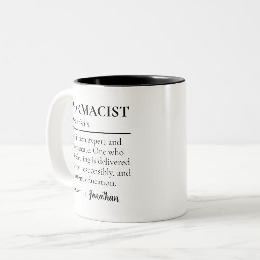 Pharmacist Definition Mug Custom Gift for Graduate (Devant gauche)