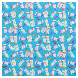 Pharmacist Fabric Bright Blue Stof