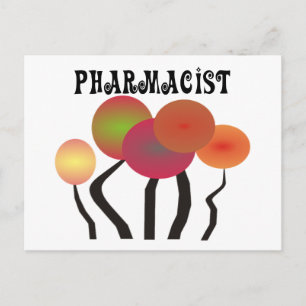 Pharmacist Gifts Whimsical Trees Design Briefkaart