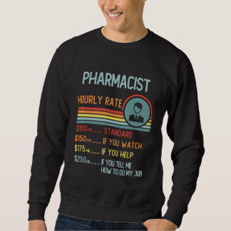 Pharmacist Hourly Rate T-Shirt Retro Job Title