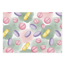 Pharmacist Pink Pill Boho Feather Wrapping Paper