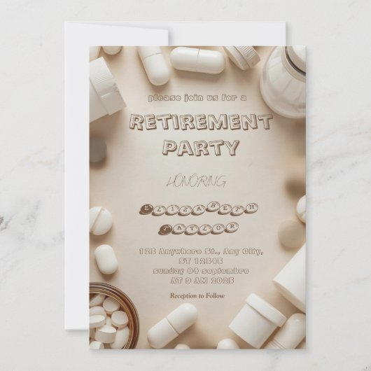  Pharmacist retirement party  invitation (Devant)
