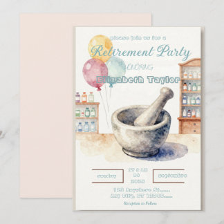 Pharmacist Retirement Party Invitation Kaart