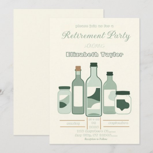 Pharmacist Retirement Party Invitation Kaart (Voorkant / Achterkant)
