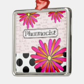 Pharmacist Whimsical Flowers Metalen Ornament (Links)