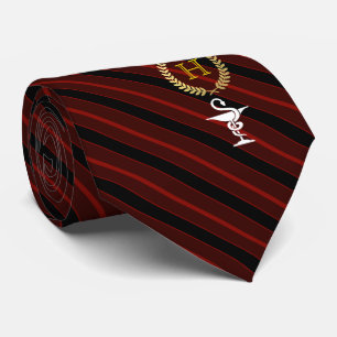 Pharmacologie Professional Framed Monogram Red Stropdas