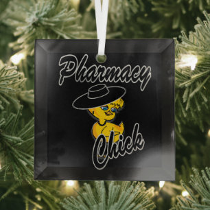 Pharmacy Chick #4 Glas Ornament