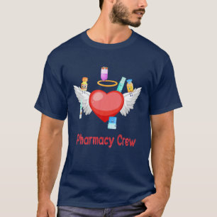 Pharmacy Crew Angel Heart Pharmacy Technican Valen T-shirt