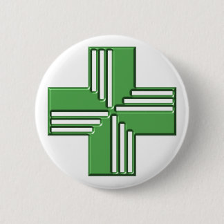 Pharmacy Cross Ronde Button 5,7 Cm