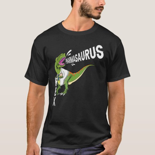 Pharmacy Dinosaur Pharma Saurus Rex Pharmasaurus R T-shirt (Voorkant)