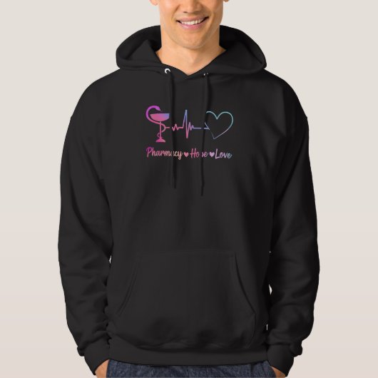 Pharmacy Hope Love Pharmacist Tech Hoodie (Voorkant)