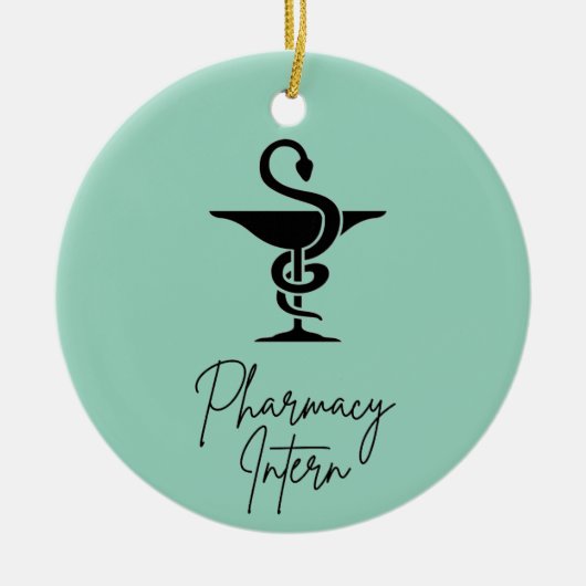 Pharmacy Intern Ceramic Circle Ornament (Voorkant)