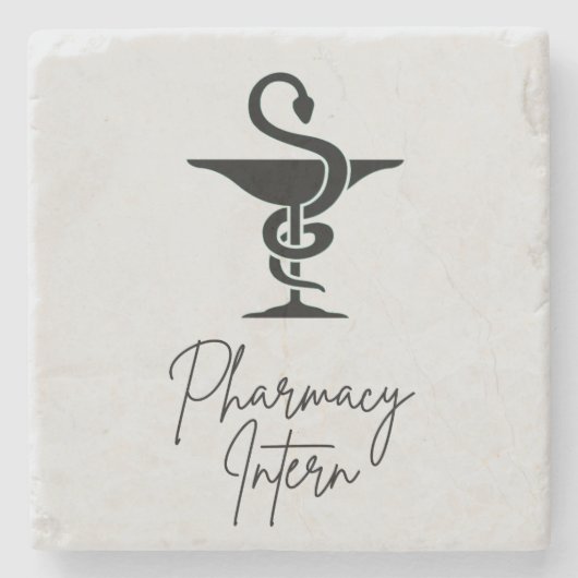 Pharmacy Intern Stone Onderzetter (Voorkant)