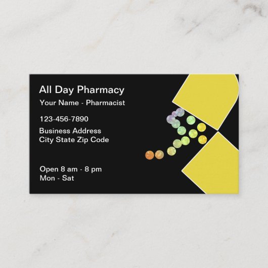 Pharmacy moderne Pharmacy Pharmist Thème Cartes de (Devant)