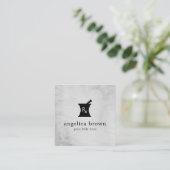 Pharmacy Mortar Pestle Logo Visitekaartje (Staand voorkant)