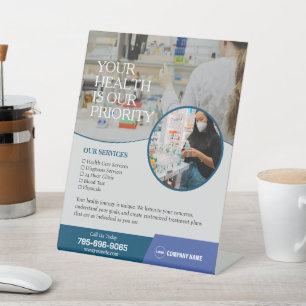 Pharmacy Services Aangepast voetstuk Reclamebord Met Voetstuk