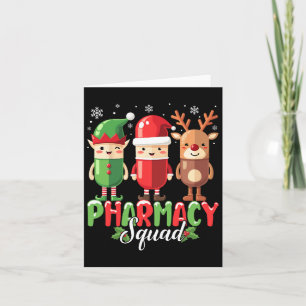 Pharmacy Squad Kerstkostuum Grappige Pillen Pharm Kaart
