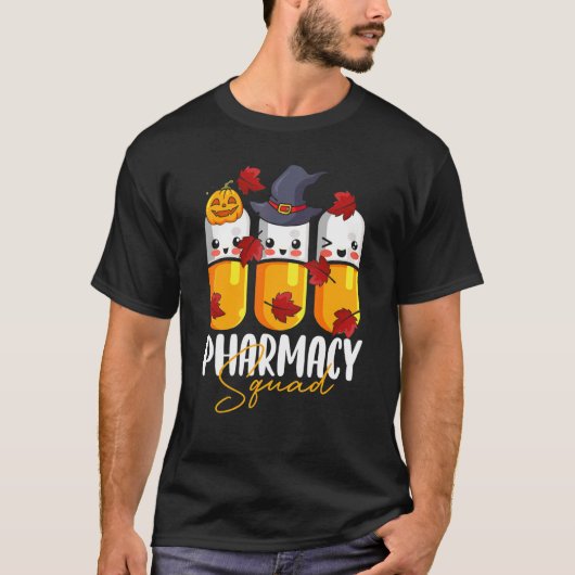 Pharmacy Squad Pharmacist Pumpkin Fall Thanksgivin T-shirt (Voorkant)