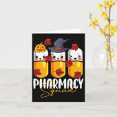 Pharmacy Squad Pharmacist Pumpkin Herfst Thanksgiv Kaart (Gele Bloem)