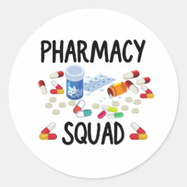 Pharmacy squad T-Shirt Ronde Sticker