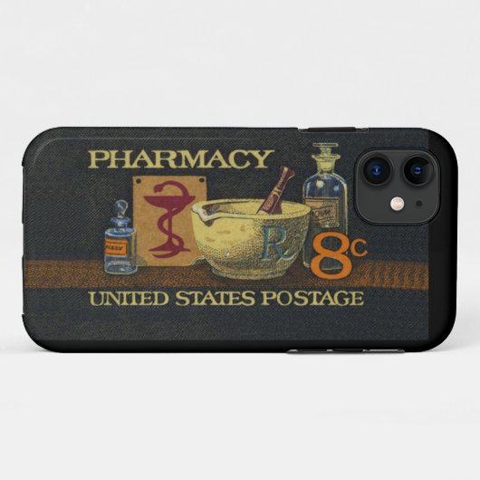 Pharmacy Stamp Image commémorative iPhone 5 Coque (Dos (Horizontal))