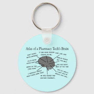 Pharmacy Tech "Atlas of Pharmacy Tech Brain" Sleutelhanger