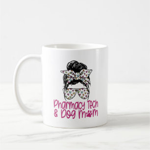 Pharmacy Tech Dog mama Funny Gift Koffiemok