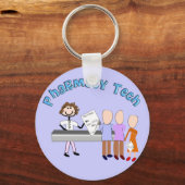 Pharmacy Tech Gifts Stick People Design Sleutelhanger (Voorkant)