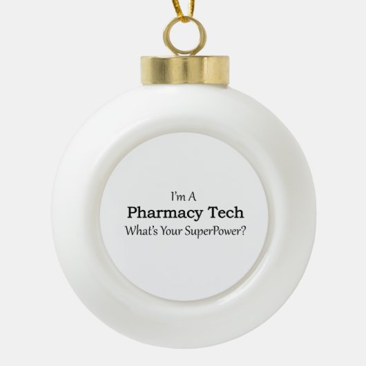 Pharmacy Tech Keramische Bal Ornament (Voorkant)