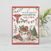 Pharmacy Tech & Nurse Christmas Kaart Joy (Staand voorkant)