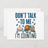 Pharmacy Tech praat niet tegen me, ik tel. Briefkaart (Voorkant / Achterkant)