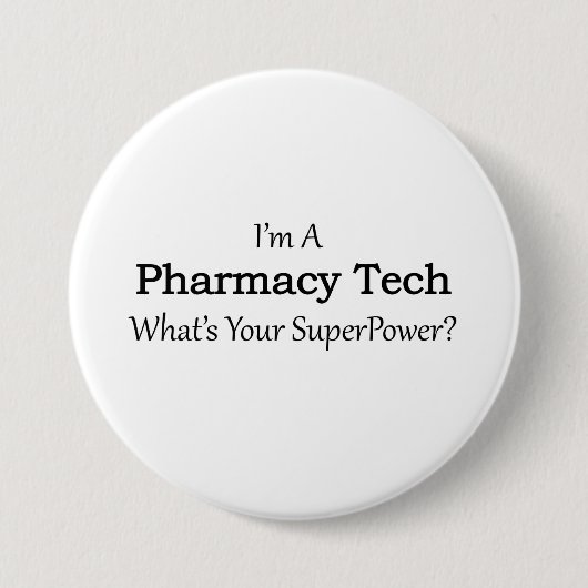 Pharmacy Tech Ronde Button 7,6 Cm (Voorkant)