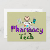 Pharmacy Tech Stick People Design Gifts Briefkaart (Voorkant / Achterkant)