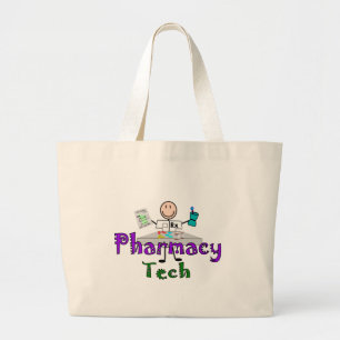 Pharmacy Tech Stick People Design Gifts Grote Tote Bag