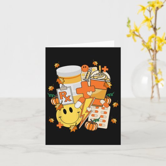 Pharmacy Tech Technicus Apotheker Student Herfst V Kaart (Gele Bloem)