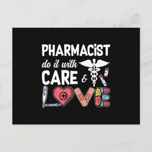 Pharmacy Technician Pharmacist Do It With Care Briefkaart (Voorkant)