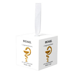 Pharmacy White Coat Ceremony Gefeliciteerd Kubus Ornament